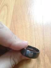 Anillo de acero inoxidable con diseño de alas de la libertad para hombre y mujer, sortija de 8mm, color negro, plateado, para Fans de Anime