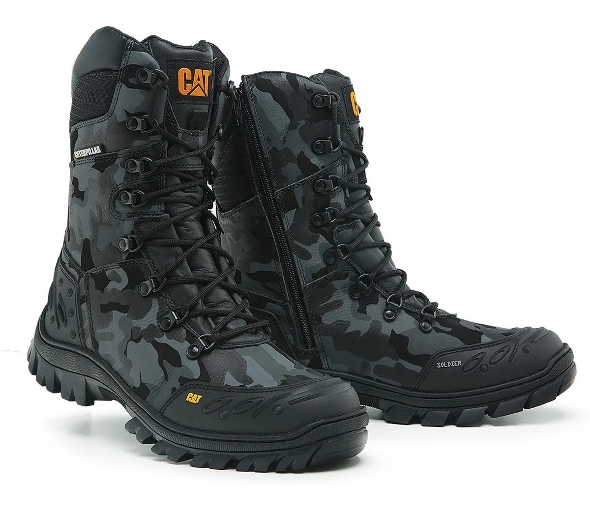 Caterpillar bota larga para hombre, bota de piel de Cano, 100%, C/ Gel|Botas  de nieve| - AliExpress