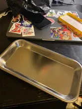 Bandeja de acero inoxidable para almacenamiento de cosméticos, accesorio de tatuaje médico, quirúrgico, Dental, 1 unidad