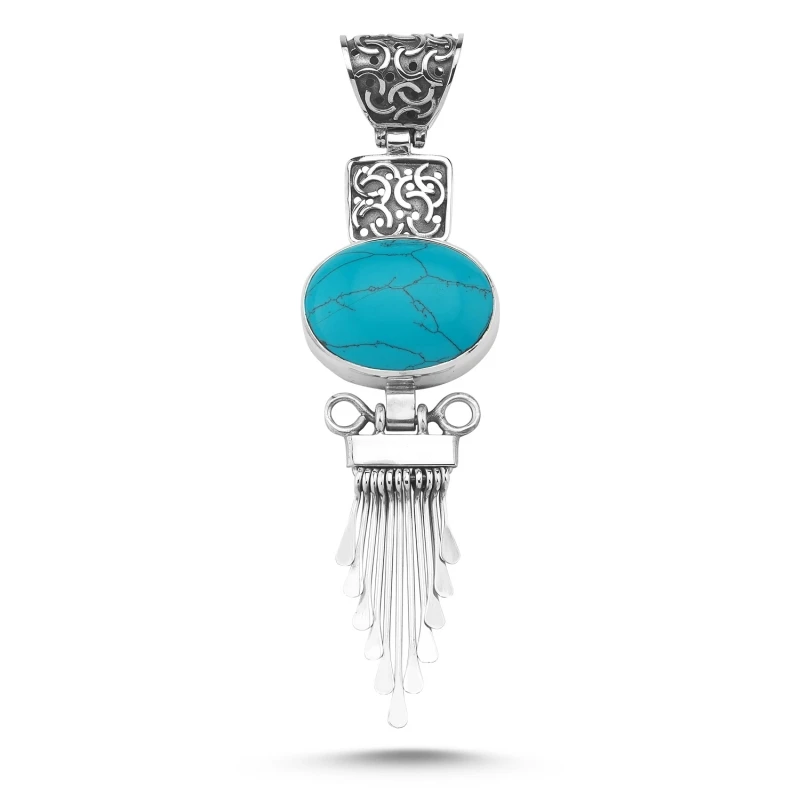 

Silver 925 Sterling Turquoise Stone Handwork Pendant