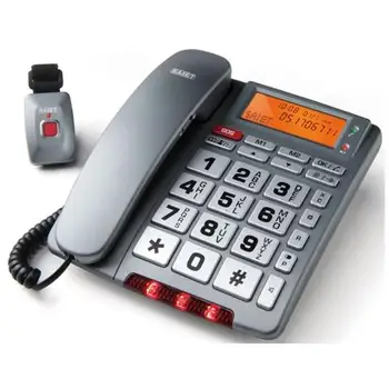 

Phone with remote control SOS 2 keys customizable wall attachment to Family Telesos
