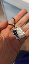 Colgante con diseño de animación de ataque al collar de titanio, cadena con diseño de alas de la libertad, de Metal, Unisex, para Cosplay, cuerpo de vigilancia, Erwin