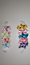 10Pcs Polka Dots Bow Hair Ring Rope Elastic Hair Rubber Bands Hair Accessories for Girls