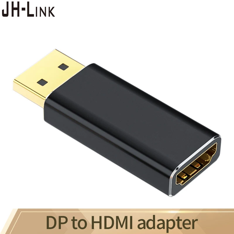 JH-LINK Дисплей Порты и разъёмы к адаптеру HDMI 4K DP мужчина Женский Видео Аудио кабель