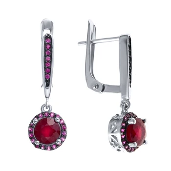 

Silver earrings with Ruby