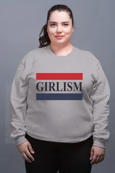 

Angemiel Wear Girlism Flag Gray Female Sweatshirt