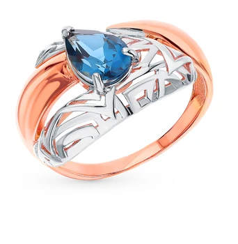 

Gold ring with Topaz sunlight sample 585