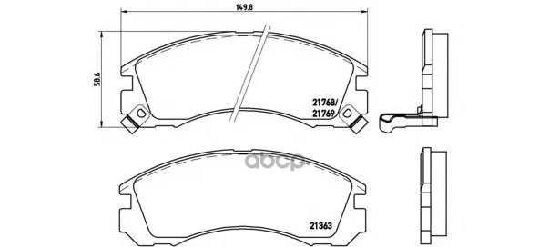 Колодки Тормозные Mitsubishi Outlander 03/Pajero 9000/00 Передние Brembo P54017 Brembo арт. P54017