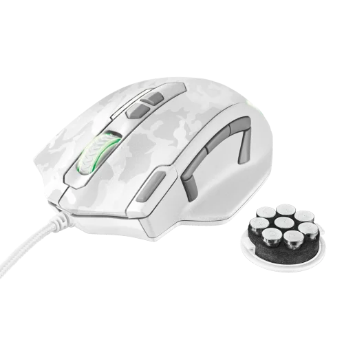 Игровая проводная мышь 20852 Trust GXT 155W до 4000 dpi 11 клавиш белый камуфляж