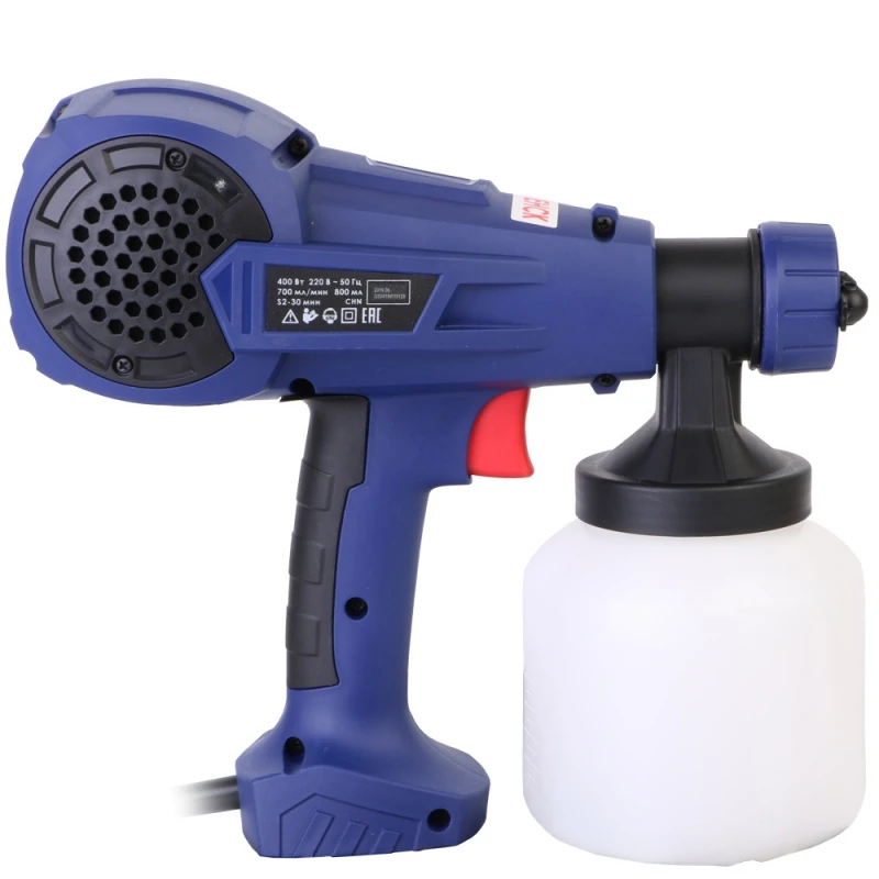 Распылитель электрический Диолд КРЭ-2 (Мощность 400 Вт, емкость бачка 800 мл, производительность 700 мл/мин, регулировка скорости, система HVLP)