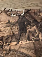 Vintage Top Blouse Turtleneck Long-Sleeve Bodycon Renaissance-Print CHEERART Spandex