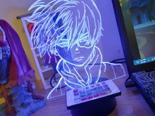 Lamp Bedroom-Decor Gift Led-Night-Light Acrylic Academia Face-Design Anime Shoto Todoroki