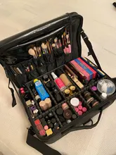 Bolso organizador de maquillaje vacío profesional de alta calidad para Mujer, de gran capacidad estuche de viaje, Maleta de almacenamiento, novedad de 2017