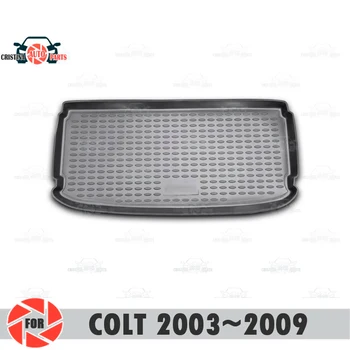 

Trunk mat for Mitsubishi Colt 2003~2009 trunk floor rugs non slip polyurethane dirt protection interior trunk car styling