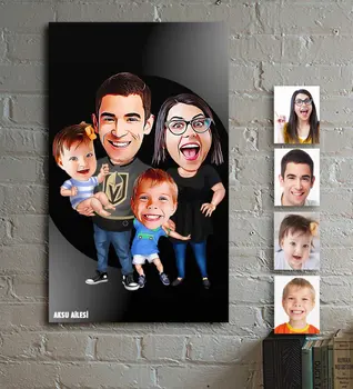 

Personalized Family Cartoon Wooden Table-3