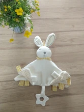 Conejo Kawaii de peluche, edredón para bebé, animales de peluche, juguete suave para dormir para bebé, regalo de Navidad para bebé