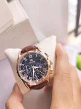 Relojes de lujo de cuarzo de los hombres relojes correa de cuero impermeable 30M de los hombres de moda gratis reloj con envío para hombres reloj con encendedor