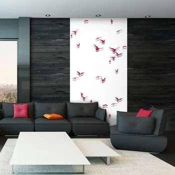 

Wall mural-Red Birds - 50x1000 cm