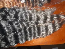 FASHION IDOL-Mechones con cierre, extensiones de cabello sintético rubio, degradado, de plata, gris, de moda, onda de agua, fibra, 20 pulgadas, 9 uds. por paquete