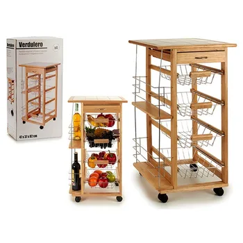 

Vegetable trolley Metal Natural Wood (37 x 82 x 47 cm) 4 levels
