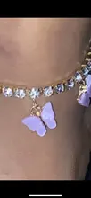 Tobillera de mariposa para mujer, cadena de tenis con diamantes de imitación, joyería para pie, tobillera de playa para verano