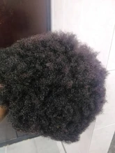 Afro corto peluca brasileña pelucas de cabello humano para la mujer Remy sin costuras Afro rizado peluca 150% densidad de Color Natural Remy Yepei pelo