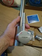 Leeme-grifo de acero inoxidable con un solo Mango para la cocina, rociador de un solo orificio, cepillado, L74998A-4 3