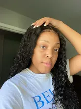 RuiYu 180 densidad 250 rizado de la onda de agua pelo peluca del pelo humano transparente de la onda de agua peluca con malla frontal T parte brasileño mojado y ondulado peluca
