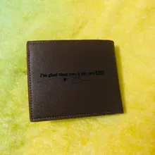 Billeteras personalizadas de cuero PU para hombre, billetera con grabado de alta calidad, monedero pequeño, regalo de lujo para hombre