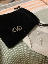 XIYANIKE-pendientes de plata de primera ley con forma de hoja para mujer, aretes pequeños, plata esterlina 925, Circonia cúbica, zirconia, circonita, zirconita, ajustable, hecho a mano