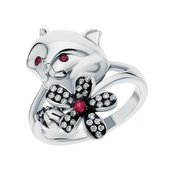 

Silver ring with cubic zirconium sunlight