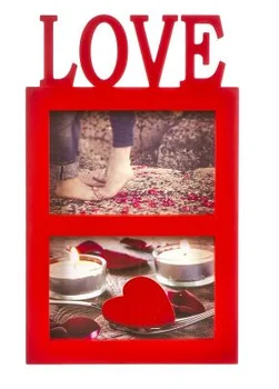 

Photo Frame Multiple 2 Red Pvc 18.5x30x2 cm.