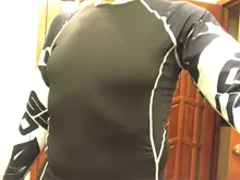 Camiseta con estampado 3D de lobo para hombre, medias de compresión para correr, camiseta transpirable de manga larga, ropa deportiva Rashgard para gimnasio y ciclismo