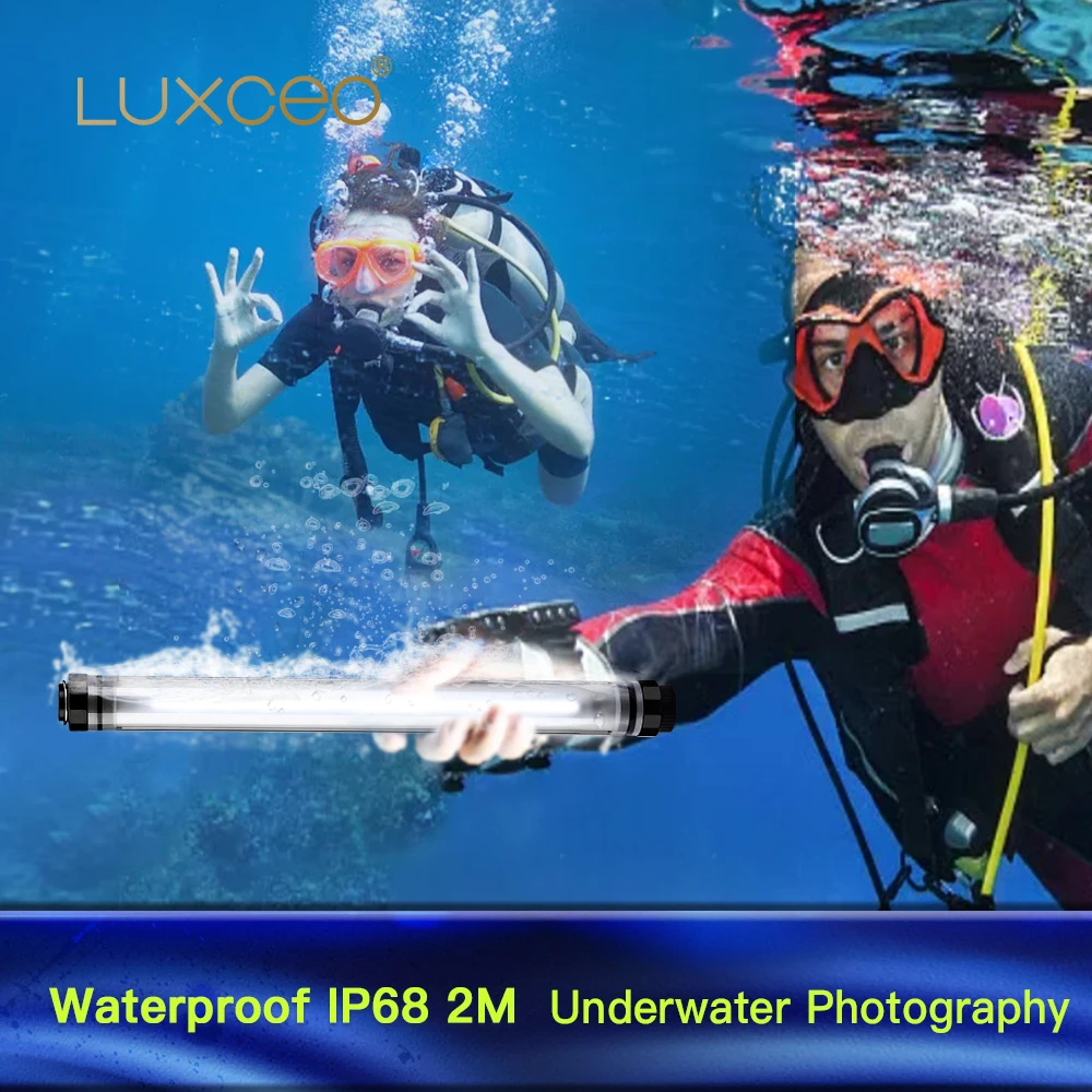 Цветная (RGB светодиодный видео светильник Водонепроницаемый Powerbank 1000LUX USB
