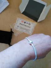 Pulsera de cadena plata de primera ley con cuenta para mujer, brazalete con abalorio, plata esterlina 925, con logotipo S925, hecho a mano