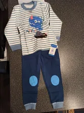 Pijamas para bebés, conjuntos de algodón de manga larga, camiseta + pantalón de dibujos animados, otoño, 2 unidades