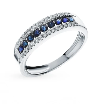 

Gold ring with sapphires and diamonds sunlight sample 585