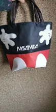 Lindo Disney de tendencia de moda bolsos de Mickey Mouse casual pequeño bolso mickey Minnie Portátil Bolsa de lona esposas bolsa de almuerzo bolsa de caja