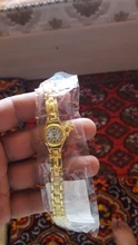 Mujer de lujo de oro real Dial cariño corazón colgante de acero inoxidable reloj de pulsera de cuarzo tiempo