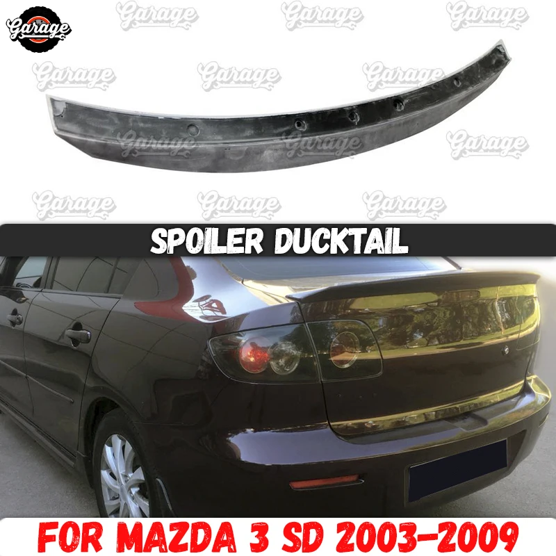 

Spoiler case for Mazda 3 Sedan BK 2003-2009 on doors of trunk ABS plastic sport styling accessories car tuning aerodynamic wing