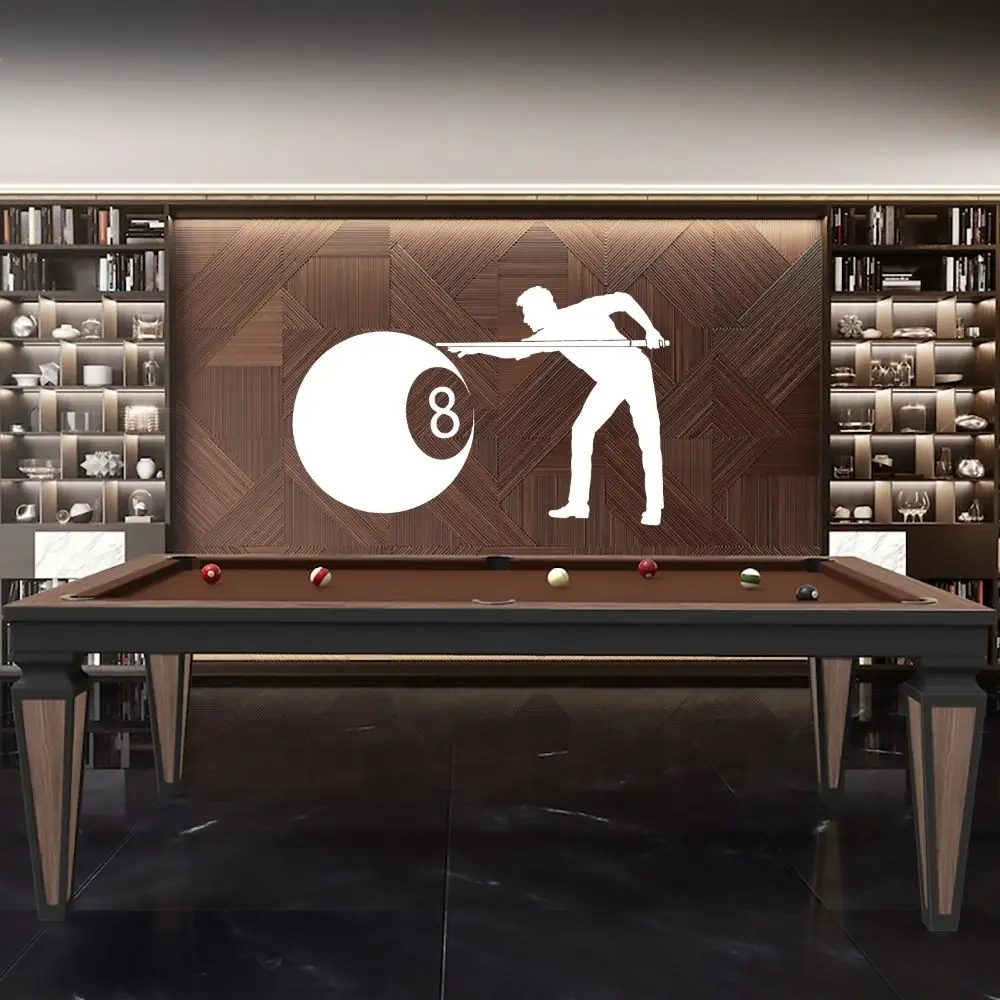 Eight Ball Man Playing Pool Billiard Wall Sticker Decal Sports Art Decoration A002575 | Дом и сад