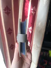 Tarjetero delgado de cuero PU para mujer, 26 tarjetas, tarjetero, monedero