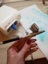 Pluma de aerógrafo de doble acción de 0,2-0,5mm, PISTOLA DE PULVERIZACIÓN con cepillo de aire, pluma pulverizadora para arte de uñas/tatuajes corporales