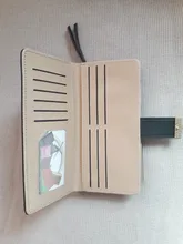 Cartera larga de piel sintética para mujer, bolso dorado con hojas ahuecadas, monedero, tarjetero