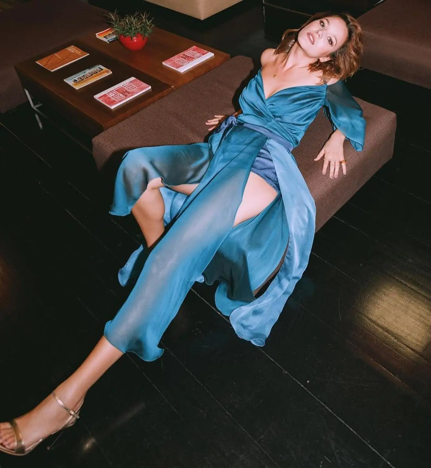 Long Sleeve Satin Sexy V -Neck Mother And Daughter Emerald Green Evening Dress | Свадьбы и торжества