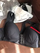 Las mujeres de talla grande Push Up Sexy sujetador cierre frontal de Color sólido sujetador Bralette sin aros mama sin sujetadores para mujeres DE105