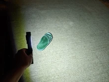 LED Flashlight Torch-Lamp Magnet Work-Inspection COB with The-Bottom And Clip Red/blue