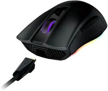 

Mouse ASUS ROG Gladius II Origin bulk optical, wired, 12000 dpi, USB, backlight, color: black