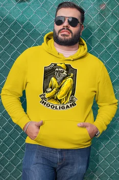 

Angemiel Wear Hooligan Yellow Men 'S Hooded Sweatshirt