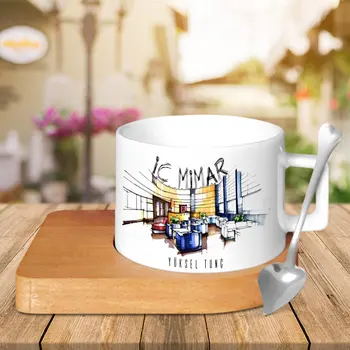 

Personalized Professional Underwear Architect Wood Altlıklı Ceramic Cup-4